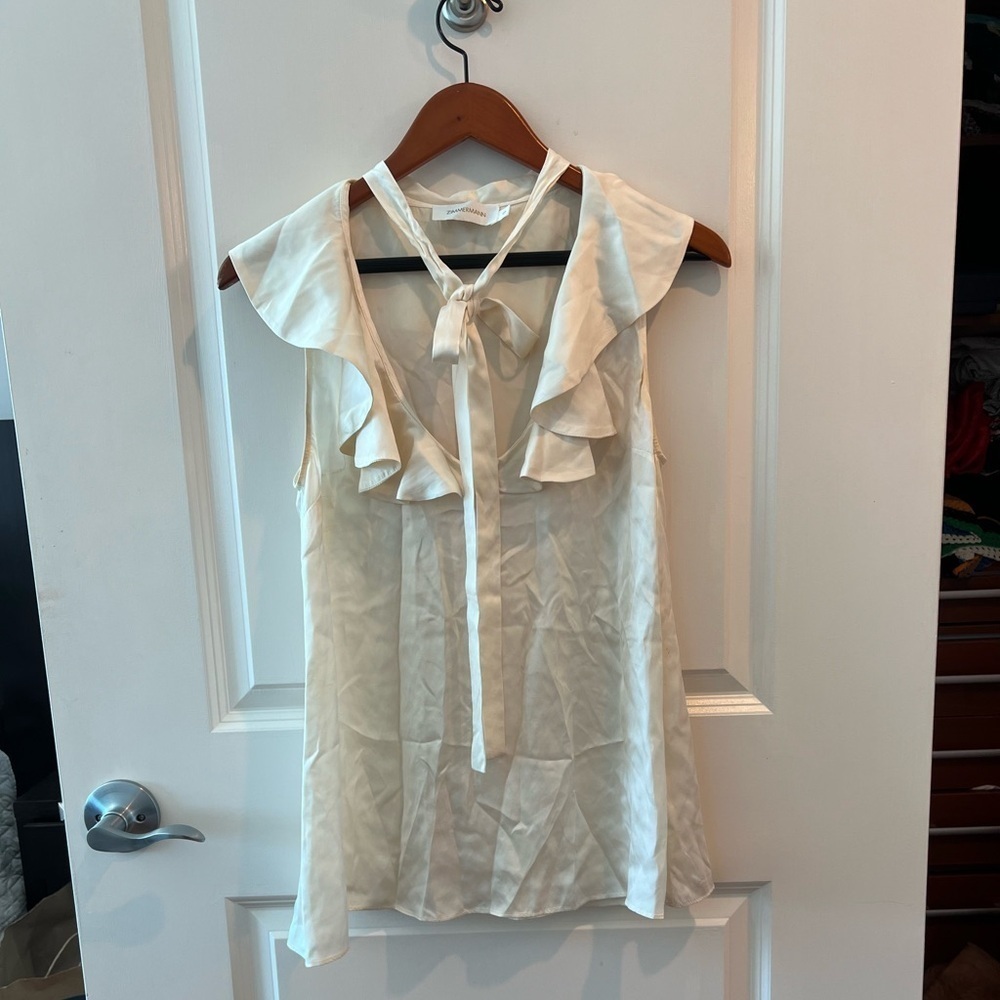 Zimmermann Cream Ruffle Blouse - Picture 3 of 16